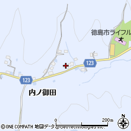 徳島県徳島市入田町内ノ御田368周辺の地図