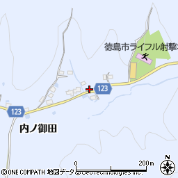 徳島県徳島市入田町内ノ御田365周辺の地図