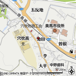 徳島県美馬市穴吹町穴吹池田1周辺の地図
