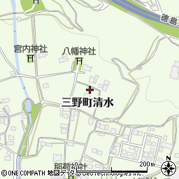 徳島県三好市三野町清水1046周辺の地図