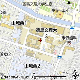 徳島文理大学徳島キャンパス　全学共通教育センター周辺の地図
