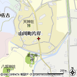 徳島県吉野川市山川町片岸周辺の地図