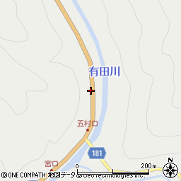 和歌山県有田郡有田川町粟生640周辺の地図