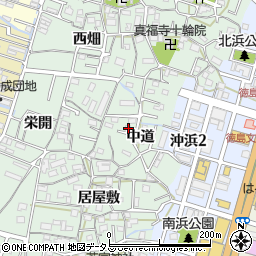 徳島県徳島市沖浜町中道126周辺の地図