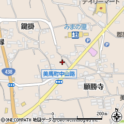 徳島県美馬市美馬町鍵掛1周辺の地図