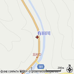 和歌山県有田郡有田川町粟生639周辺の地図