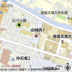〒770-8054 徳島県徳島市山城西の地図