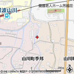徳島県吉野川市山川町宮地286周辺の地図