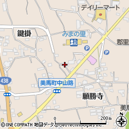 徳島県美馬市美馬町願勝寺87周辺の地図