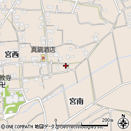 徳島県美馬市美馬町宮南周辺の地図