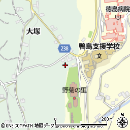 徳島県吉野川市川島町山田大塚54周辺の地図