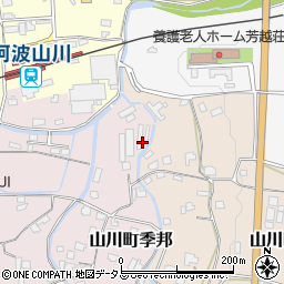 徳島県吉野川市山川町季邦周辺の地図