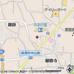 徳島県美馬市美馬町願勝寺82周辺の地図