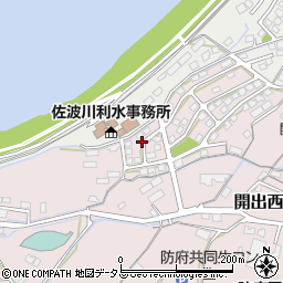 山口県防府市開出西町16周辺の地図