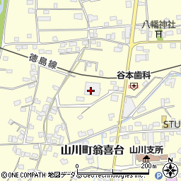 吉野川市役所　川田浄化センター周辺の地図