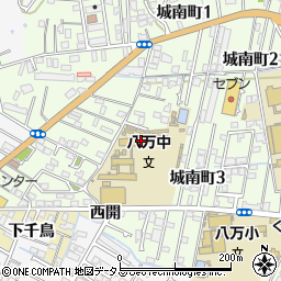 徳島市立八万中学校周辺の地図