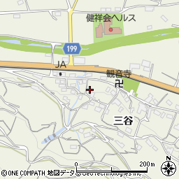 徳島県美馬市穴吹町三島三谷周辺の地図
