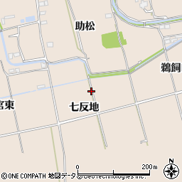 徳島県美馬市美馬町七反地周辺の地図