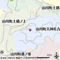 徳島県吉野川市山川町天神佐古周辺の地図