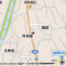 徳島県美馬市美馬町鍵掛47周辺の地図