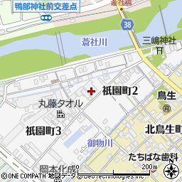 愛媛県今治市祇園町周辺の地図