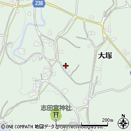 徳島県吉野川市川島町山田大塚周辺の地図