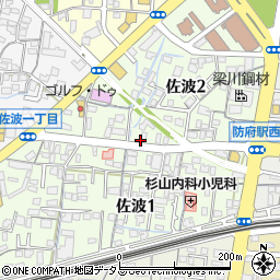 山口県防府市佐波周辺の地図