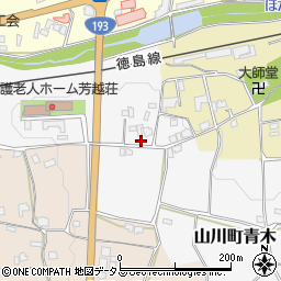 徳島県吉野川市山川町青木104周辺の地図