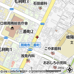 山口県周南市二番町2丁目周辺の地図