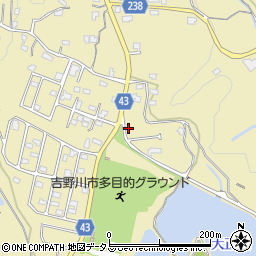 徳島県吉野川市川島町桑村609-16周辺の地図