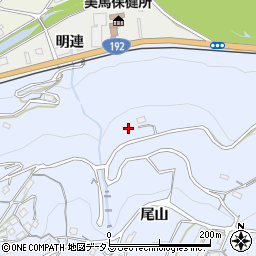 徳島県美馬市穴吹町口山尾山周辺の地図