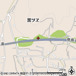 徳島県美馬市美馬町黒ツヱ周辺の地図
