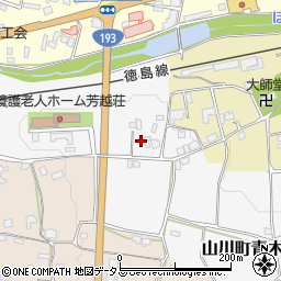 徳島県吉野川市山川町青木102周辺の地図