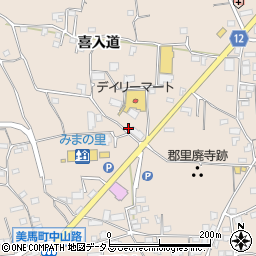 徳島県美馬市美馬町喜入道4周辺の地図