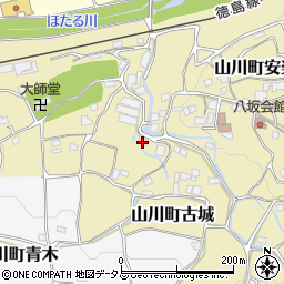徳島県吉野川市山川町古城48周辺の地図