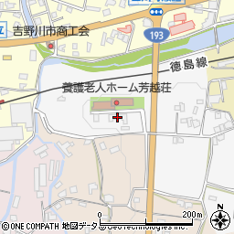 徳島県吉野川市山川町青木80周辺の地図