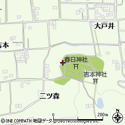 徳島県吉野川市川島町学二ツ森37-2周辺の地図