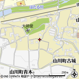 徳島県吉野川市山川町古城84周辺の地図