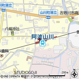 阿波山川駅周辺の地図