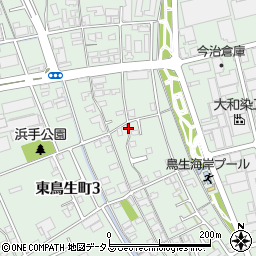 愛媛県今治市東鳥生町周辺の地図