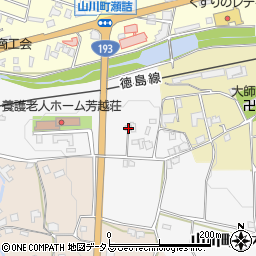 徳島県吉野川市山川町青木74周辺の地図