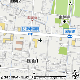 バジェットレンタカー防府店周辺の地図