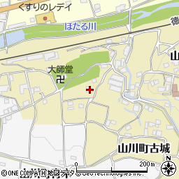 徳島県吉野川市山川町古城77周辺の地図