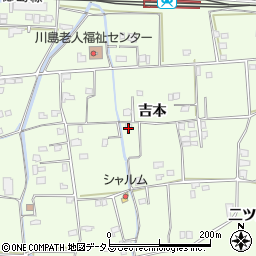 徳島県吉野川市川島町学（吉本）周辺の地図