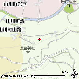徳島県吉野川市山川町忌部山周辺の地図