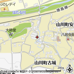 徳島県吉野川市山川町古城63周辺の地図