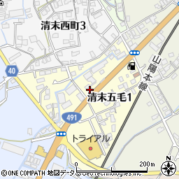 〒750-1162 山口県下関市清末五毛の地図