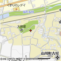 徳島県吉野川市山川町古城74周辺の地図