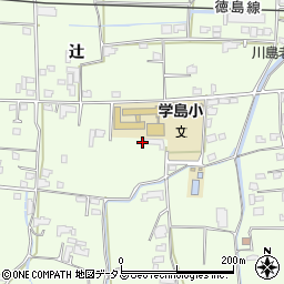 徳島県吉野川市川島町学辻74周辺の地図