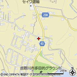 徳島県吉野川市川島町桑村617周辺の地図